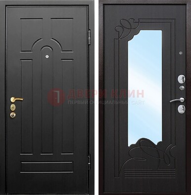 Входная стальная дверь с МДФ Венге и зеркалом ДЗ-56 в Рязани